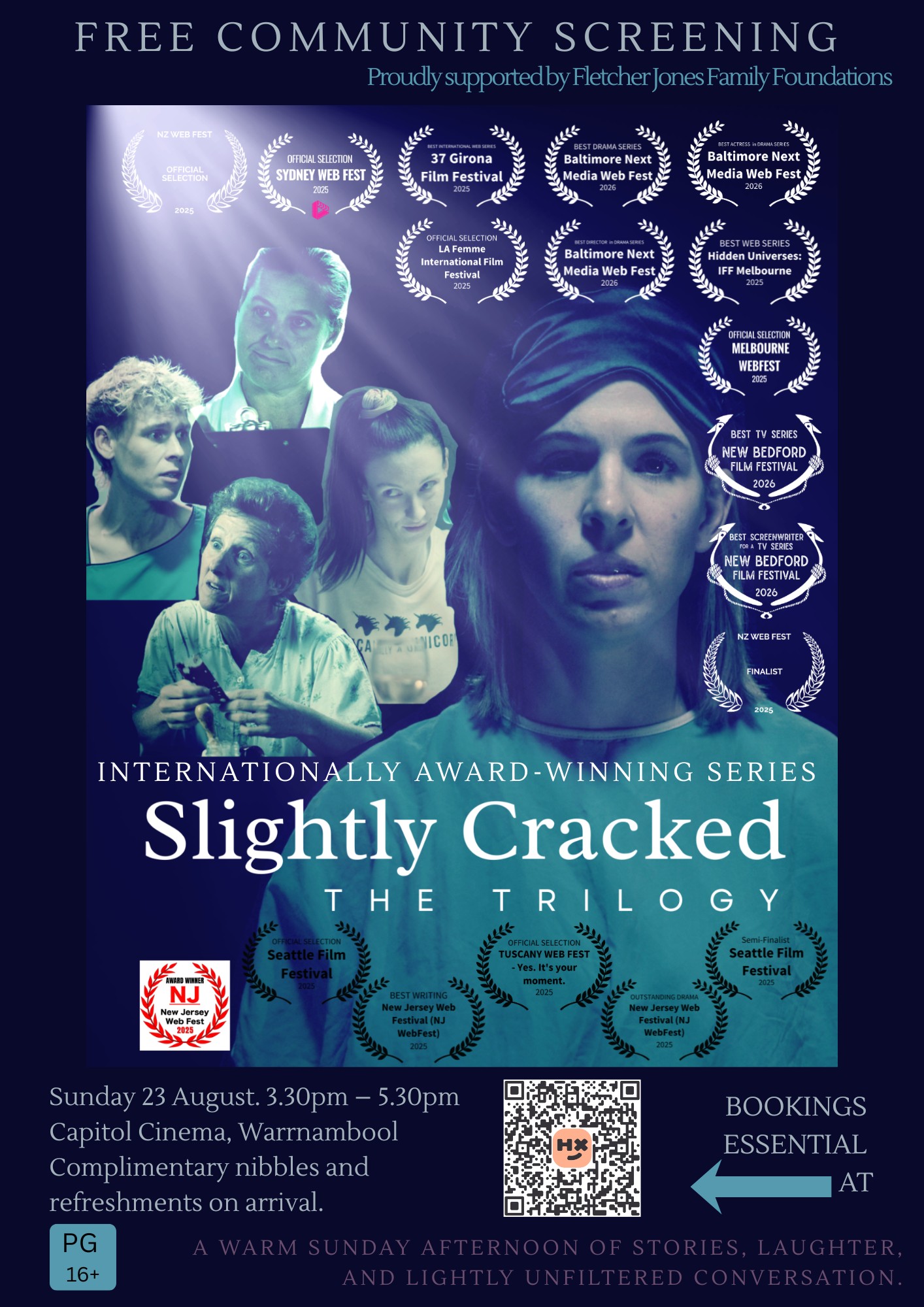 slightly cracked