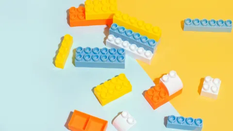 Flat Lay of Lego