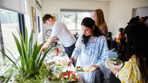 People preparing food